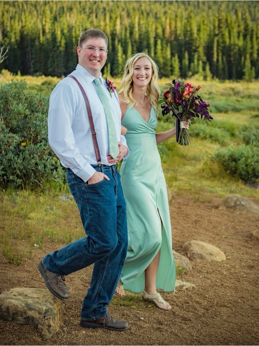 Lulus Sage green bridesmaid dress size XS